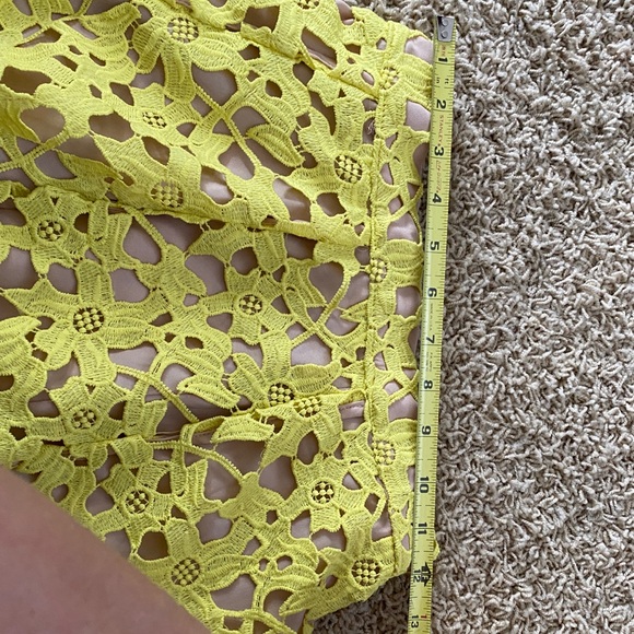 Lovers & Friends Yellow Lace Mini Skirt - Picture 7 of 11